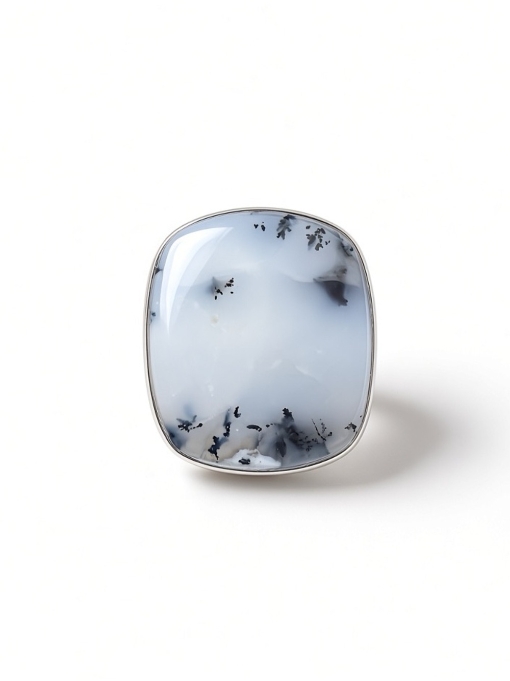 925 Sterling silver stunning natural Dendritic Opal Ring!! “BOHO” US:8